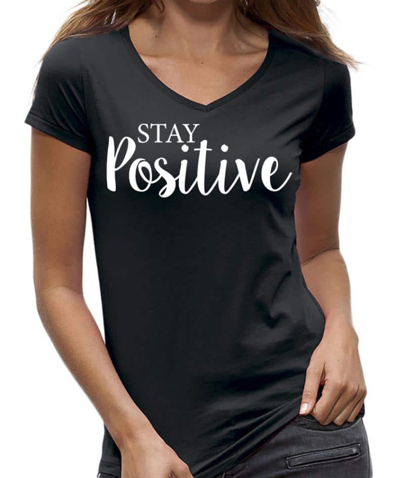 nyf the label stay positive t shirt bp wxa 70a r629lf